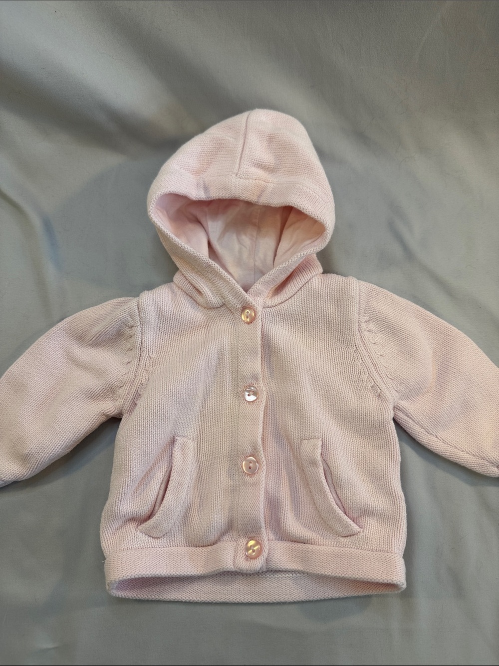 Marks & Spencer Pale Pink Hooded Knit Cardigan